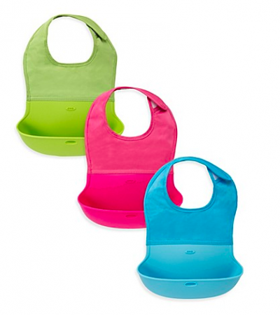 Buy OXO TOT 2-Piece Waterproof Silicone Roll Up Bib with Comfort-Fit Fabric  Neck -- ANB Baby